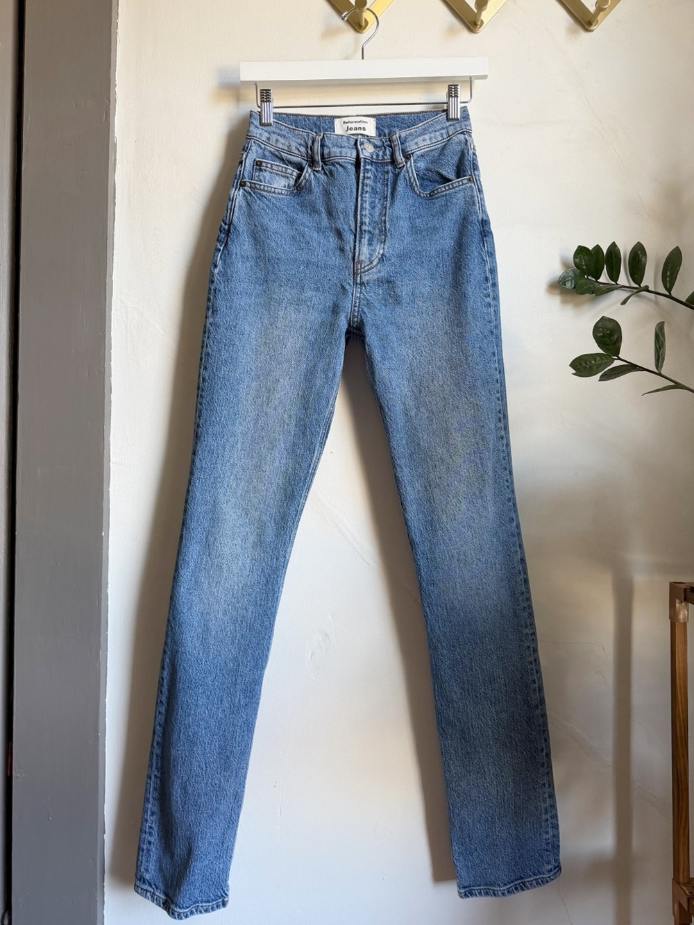 Reformation Liza High Straight Jeans in Palermo